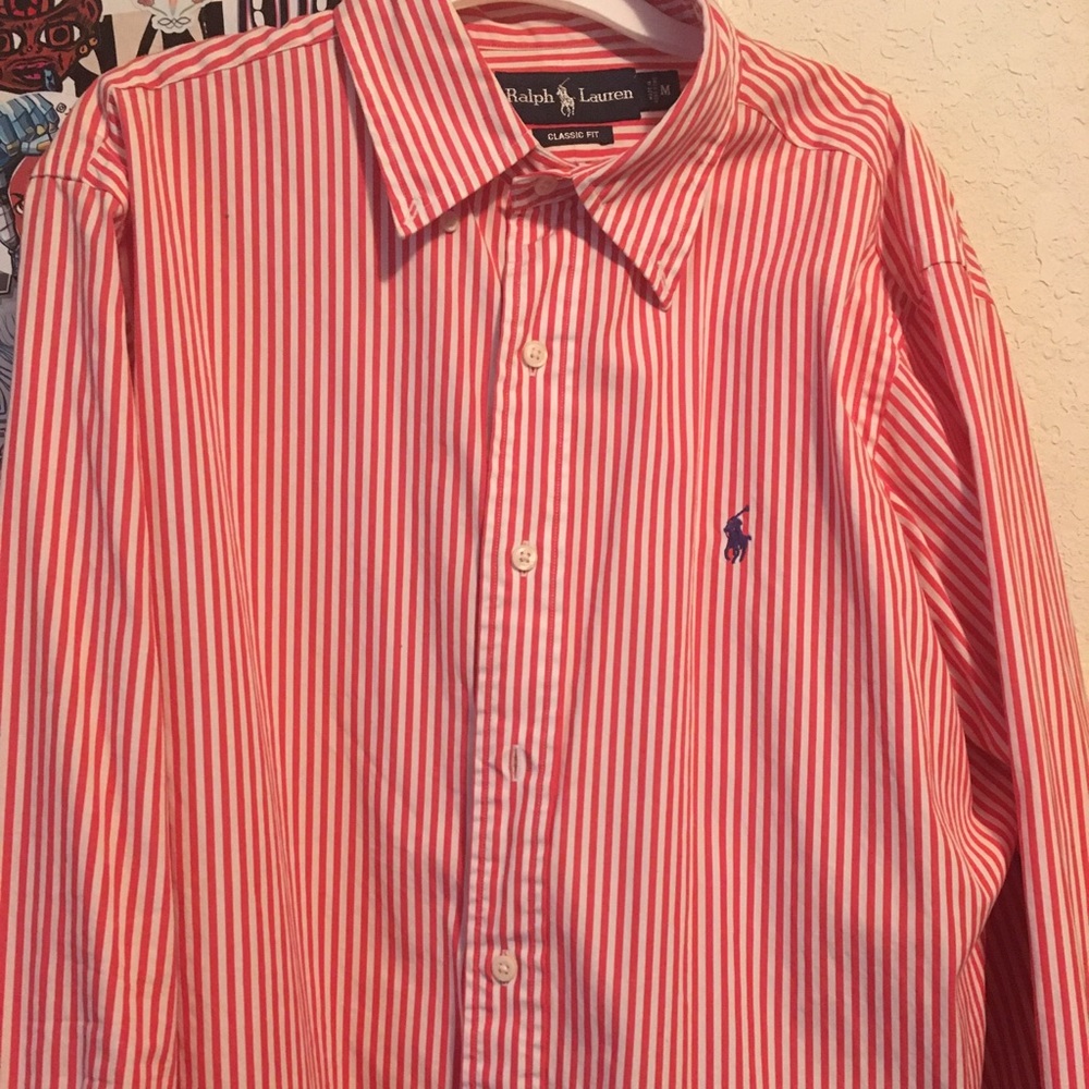 Striped Ralph Lauren Polo button up